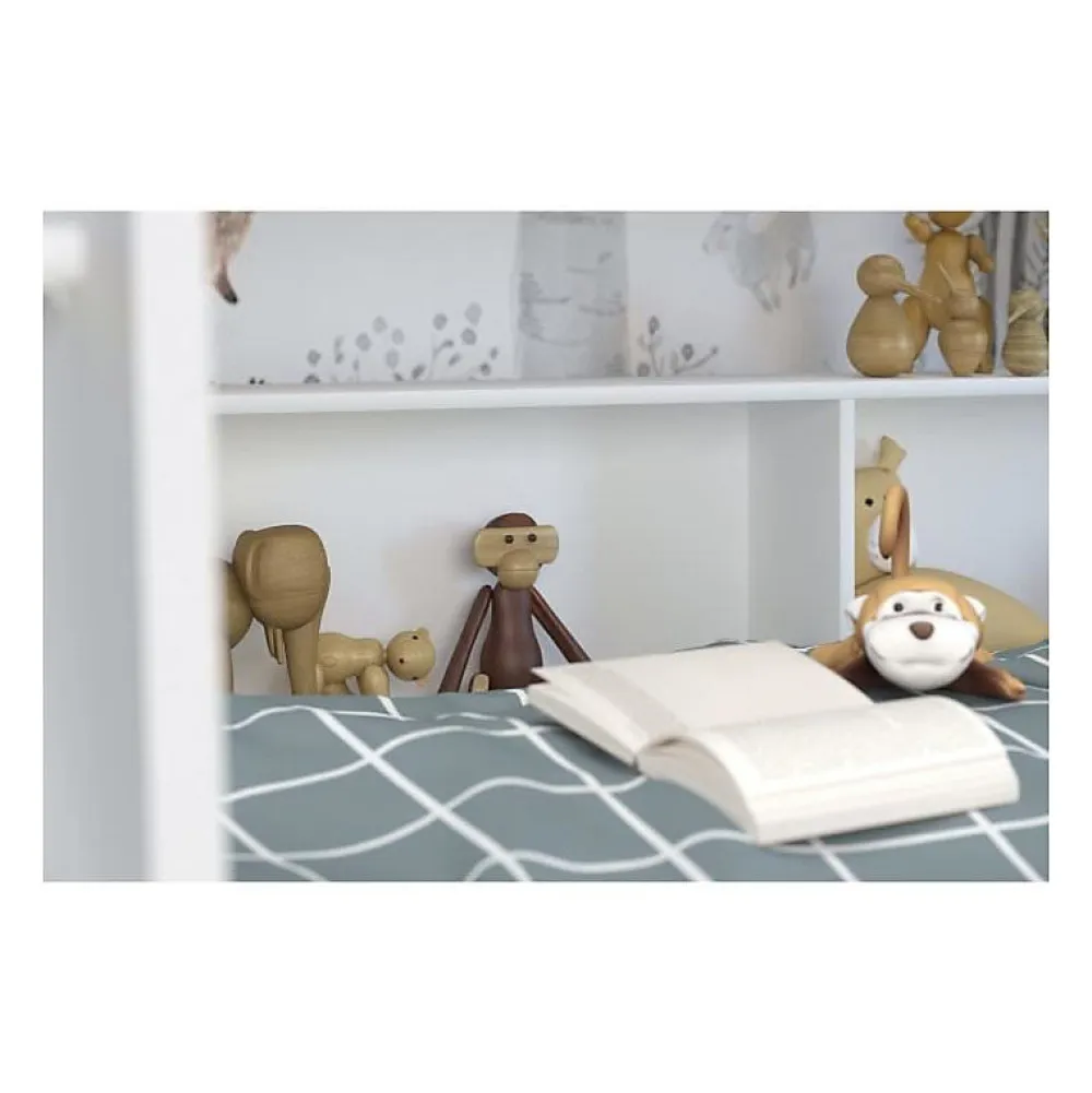Lit enfant superpose contemporain decor chene brooklyn et blanc - l 90 x L 200 cm - JIM>Parisot Sale