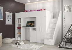 Abiks Meble PARTY 14 Lit superposé 247/165/120 (blanc)*Enfant Lit Enfant