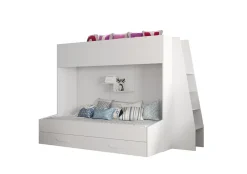 Abiks Meble PARTY 17 Lit superposé 247/165/135 (blanc)*Enfant Lit Enfant