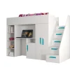 PARTY 14 Lit superposé 247/165/120 (blanc/blanc/turquoise)>Abiks Meble Online