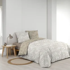 Douceur D'Intérieur Parure 3 pièces 220x240cm 57 fils réversible "Malia" - 220x240cm - Blanc* Housse De Couette