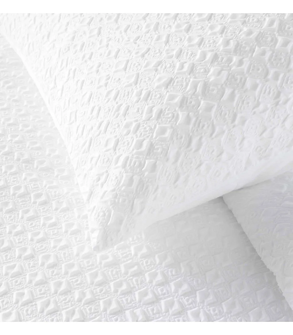 Parure 3 pièces 220x240cm gaufré blanc - 220x240cm - Blanc>Douceur D'Intérieur