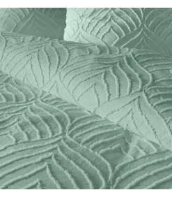 Parure 3 pièces 240x260cm tufté sauge - 240x260cm - Vert sauge><noscript><img width=