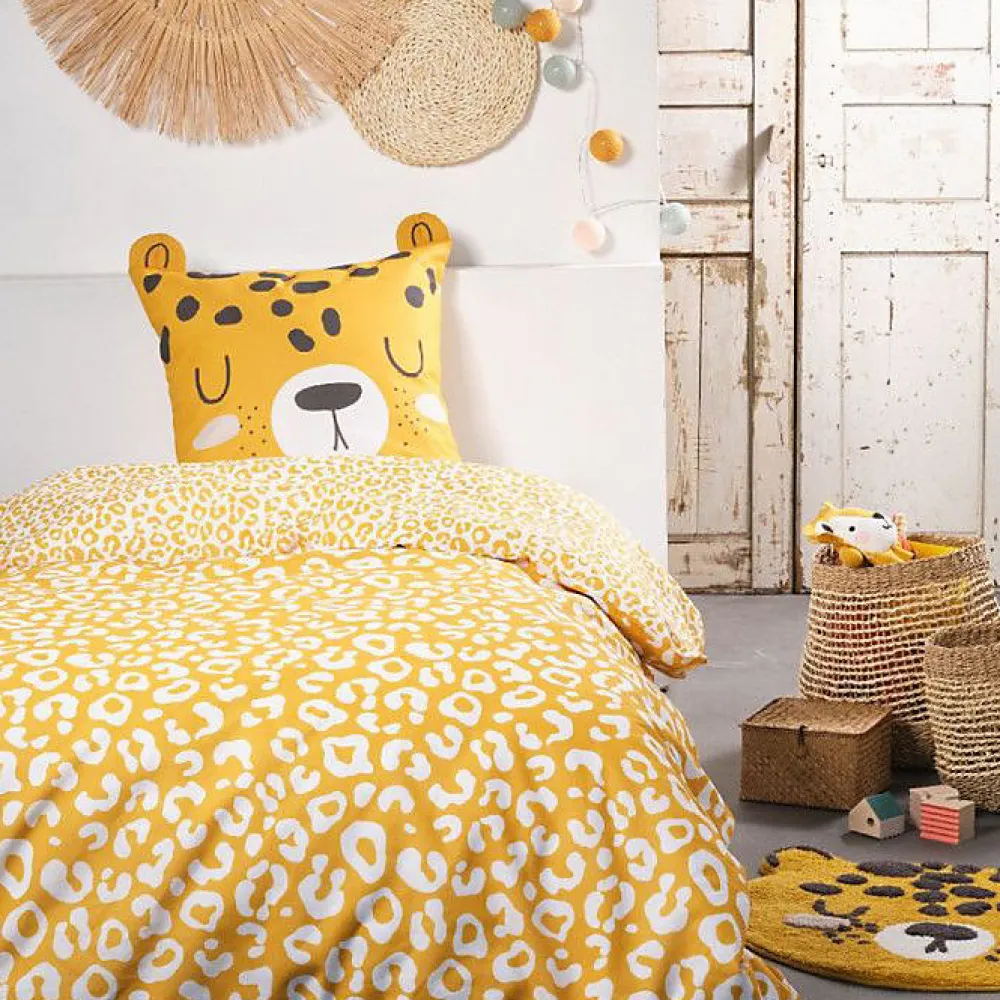 Parure de couette 140 x 200 "Funny Tiger" Réversible 100% Coton / 57 Fils/cm²>Today Online