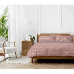 Parure de couette "Arri" toutes dimensions 100% Coton / 57 Fils/cm² - Arri Terracotta - Parure de couette 260 x 240 cm + 2 Taies d>Copenhagen Home Sale