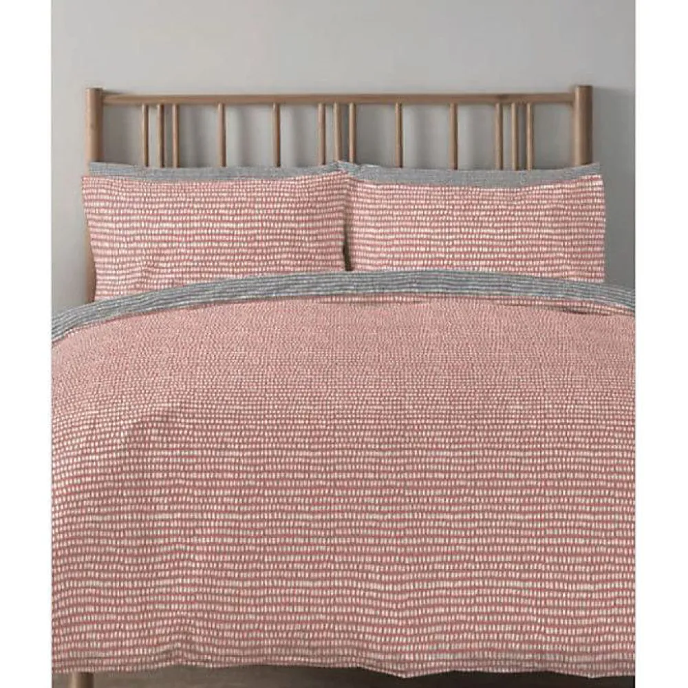 Parure de couette "Arri" toutes dimensions 100% Coton / 57 Fils/cm² - Arri Terracotta - Parure de couette 240 x 220 cm + 2 Taies d>Copenhagen Home Best