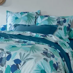 Tradilinge Parure de couette au style tahitien (260x240 cm - Bleu)* Parure De Lit
