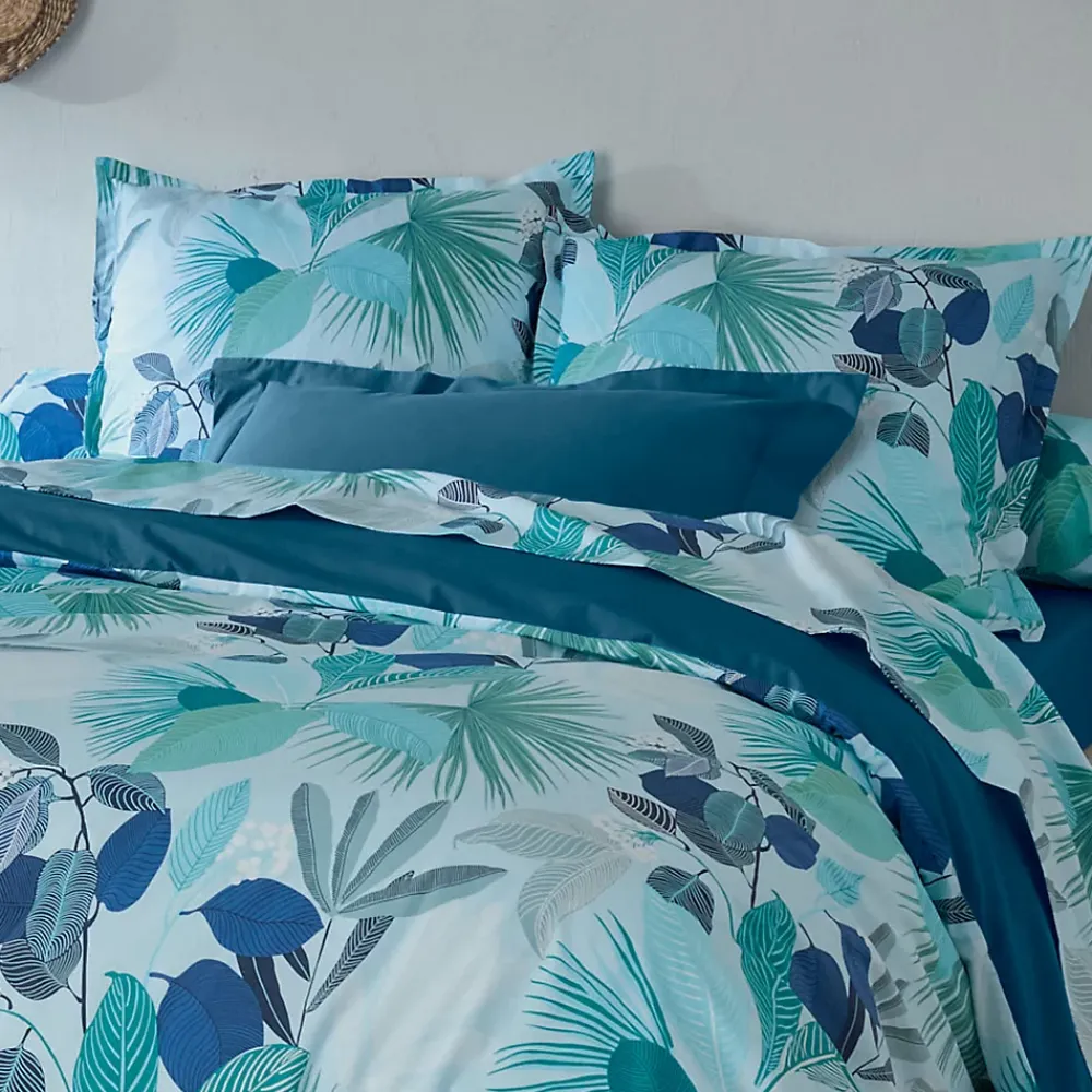 Tradilinge Parure de couette au style tahitien (260x240 cm - Bleu)* Parure De Lit