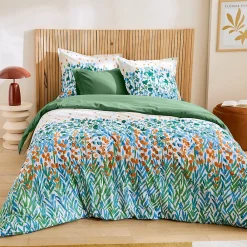 Tradilinge Parure de couette au style printanier (200x200 cm - Vert)* Parure De Lit