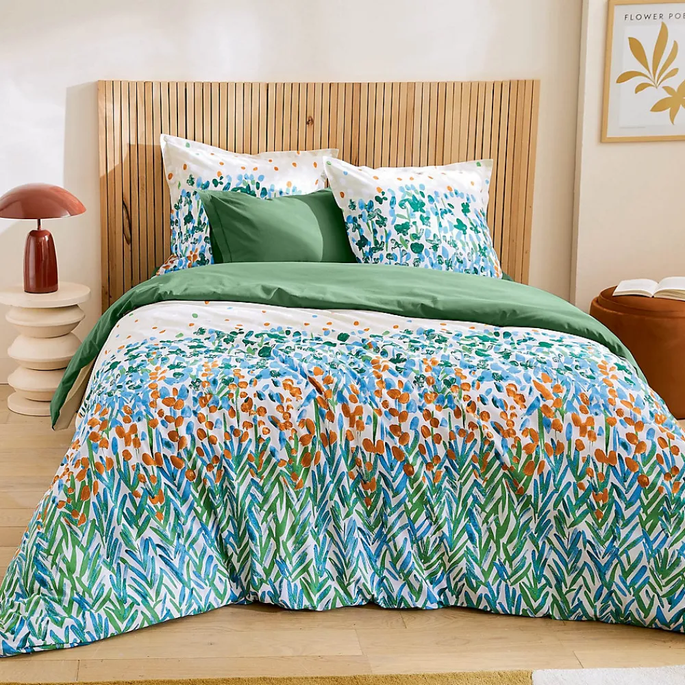 Tradilinge Parure de couette au style printanier (200x200 cm - Vert)* Parure De Lit