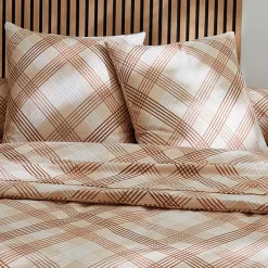 Parure de couette en flanelle au look graphique (260x240 cm - Beige foncé)>Tradilinge Clearance