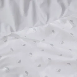 Parure de couette en percale de coton au style géométrique (200x200 cm - Gris clair)><noscript><img width=