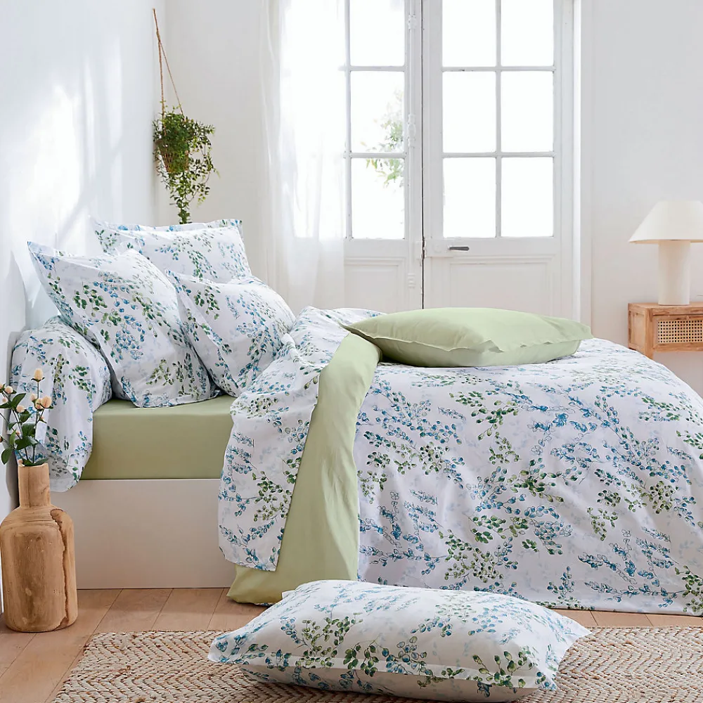 Tradilinge Parure de couette feuilles de tilleul (200x200 cm - Vert)* Parure De Lit
