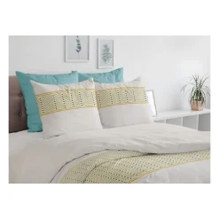 Home Linge Passion Parure de couette Nat - 3 Pcs - 260 x 240 - 100% Coton 57 Fils - Miel* Parure De Lit