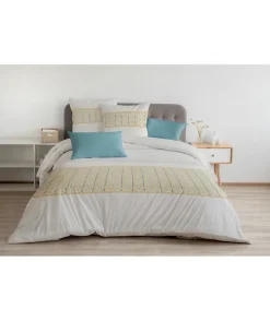 Home Linge Passion Parure de couette Nat - 3 Pcs - 260 x 240 - 100% Coton 57 Fils - Miel* Parure De Lit