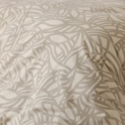 Parure de couette imprimée graphique (140x200 cm - Beige)><noscript><img width=