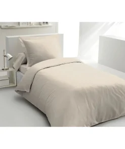 PARURE DE COUETTE - 140x200 cm - 100% COTON - BEIGE CREME>Lovely Home Hot