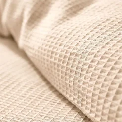Parure de couette "Nid d'abeille" 140 x 200 pour lit 1 place - Nid d'abeille Naturel>Coton Pur Clearance