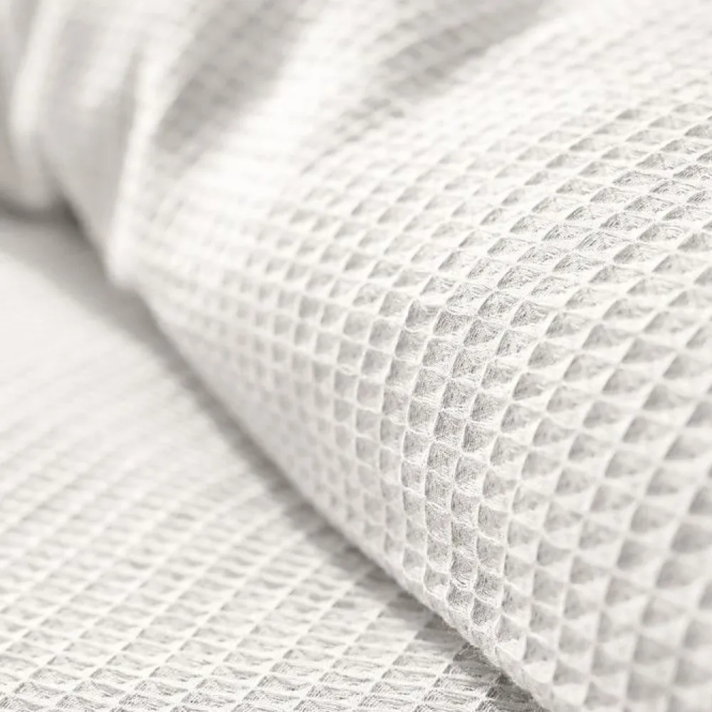 Parure de couette "Nid d'abeille" 260 x 240 pour lit 2 Places "King Size" 160 à 180 cm - Nid d'abeille Neige>Coton Pur Online