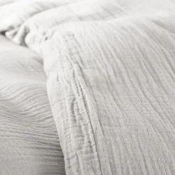 Parure de couette "Noah" Gaze de Coton 140 x 200 pour lit 1 place - Noah Perle>Coton Pur Clearance
