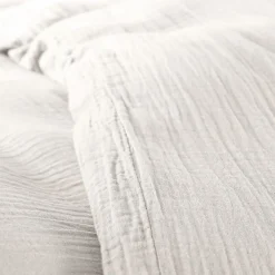 Coton Pur Parure de couette "Noah" Gaze de Coton 140 x 200 pour lit 1 place - Noah Neige* Housse De Couette