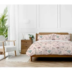 Parure de couette "Olia" toutes dimensions 100% Coton / 57 Fils/cm² - Olia Blush - Parure de couette 260 x 240 cm + 2 Taies d'orei>Copenhagen Home Online