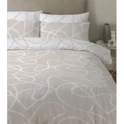 Copenhagen Home Parure de couette "Pablo" toutes dimensions 100% Coton / 57 Fils/cm² - Pablo Latte - Parure de couette 240 x 220 cm + 2 Taies d'or* Housse De Couette