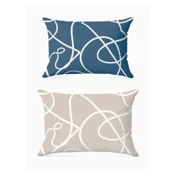 Copenhagen Home Parure de couette "Pablo" toutes dimensions 100% Coton / 57 Fils/cm² - Pablo Bleu - Parure de couette 240 x 220 cm + 2 Taies d'ore* Housse De Couette