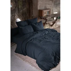 Parure de draps 4 pièces & 5 pièces "Gaïa" Gaze de Coton - Gaïa Minuit - Parure de draps 4 pièces (1 Drap plat 240 x 300 + 1 Drap>L'Effet Papillon Hot