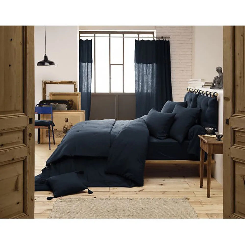 Parure de draps 4 pièces & 5 pièces "Gaïa" Gaze de Coton - Gaïa Minuit - Parure de draps 4 pièces (1 Drap plat 240 x 300 + 1 Drap>L'Effet Papillon Hot
