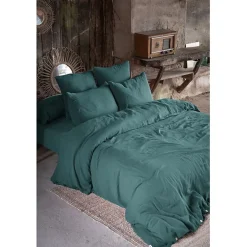 L'Effet Papillon Parure de draps Gaïa double gaze bleu 4 ou 5 pièces* Parure De Lit