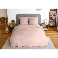 Parure de lit - 100% microfibre lavée>Côté Déco Discount