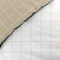 Parure de Lit 100% Coton Cadria Naturel Certifiée OekoTEX 200 x 140 cm><noscript><img width=