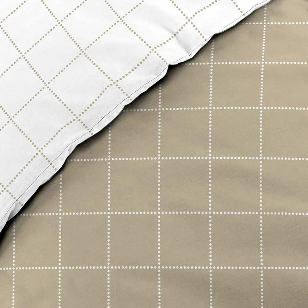 Parure de Lit 100% Coton Cadria Naturel Certifiée OekoTEX 200 x 140 cm>Douceur D'Intérieur Best