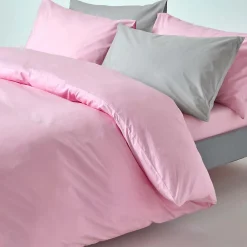 Parure de lit 100% coton égyptien 200 fils rose, 230x220cm -><noscript><img width=
