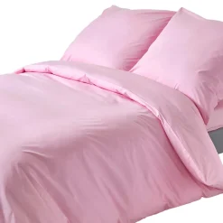 Homescapes Parure de lit 100% coton égyptien 200 fils rose, 155x220cm -* Parure De Lit