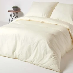 Parure de lit 100% coton égyptien 200 fils ivoire, 240x220cm ->Homescapes Discount