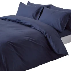 Parure de lit 100% coton égyptien 200 fils bleu marine, 200x200cm ->Homescapes Sale