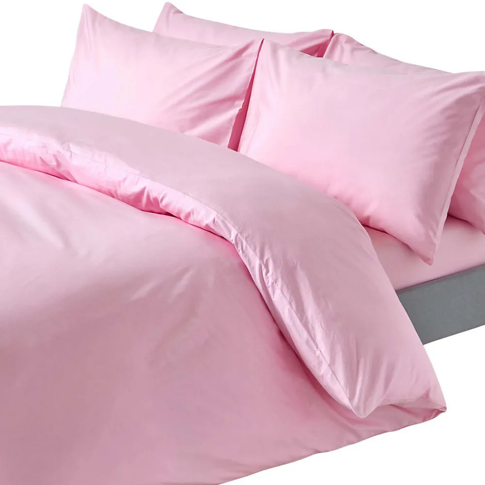 Parure de lit 100% coton égyptien 200 fils rose, 200x200cm ->Homescapes Sale