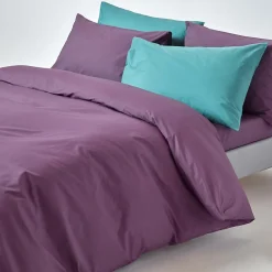 Parure de lit 100% coton égyptien 200 fils violet, 230x220cm -><noscript><img width=