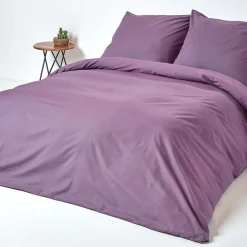 Parure de lit 100% coton égyptien 200 fils violet, 155x220cm ->Homescapes Online