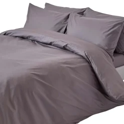 Parure de lit 100% coton égyptien 200 fils gris foncé, 135x200cm ->Homescapes Hot