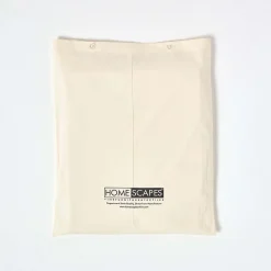 Homescapes Parure de lit 100% coton égyptien 200 fils ivoire, 230x220cm -* Parure De Lit