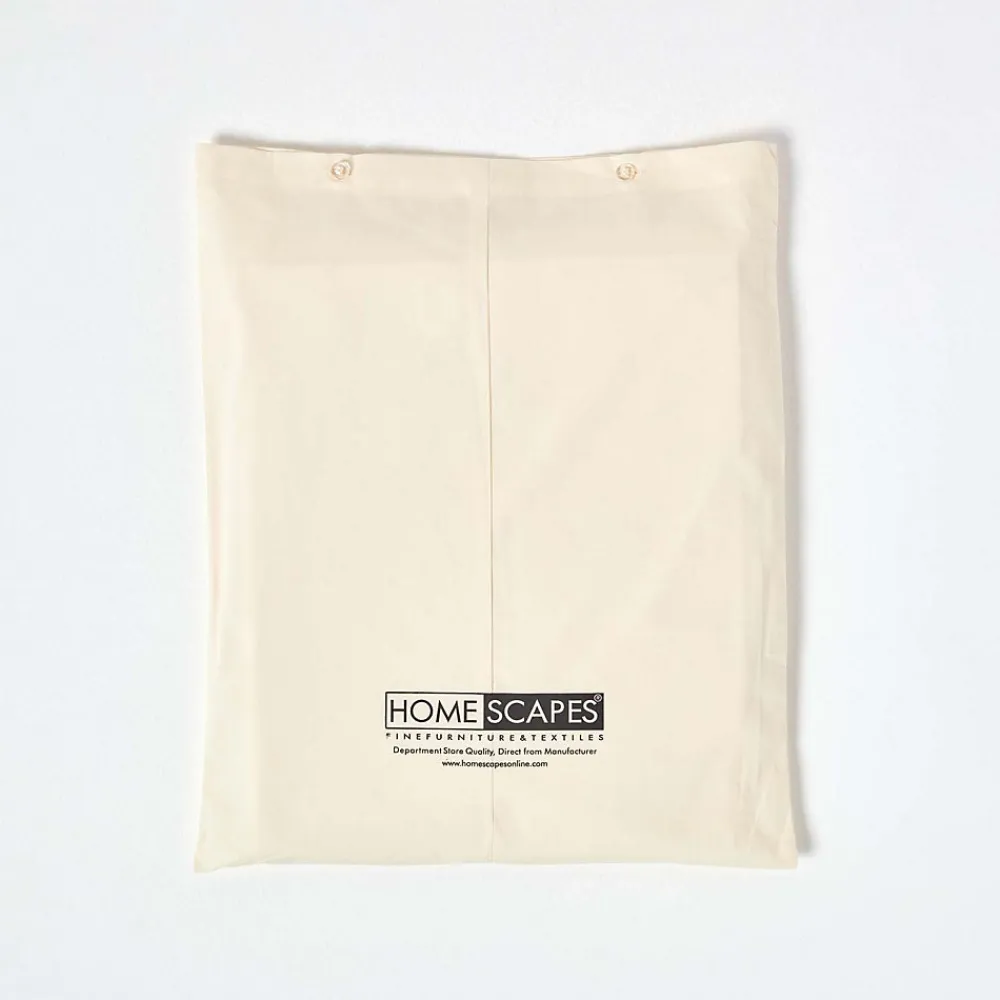 Homescapes Parure de lit 100% coton égyptien 200 fils ivoire, 230x220cm -* Parure De Lit