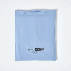 Parure de lit 100% coton égyptien 200 fils bleu, 135x200cm -><noscript><img width=