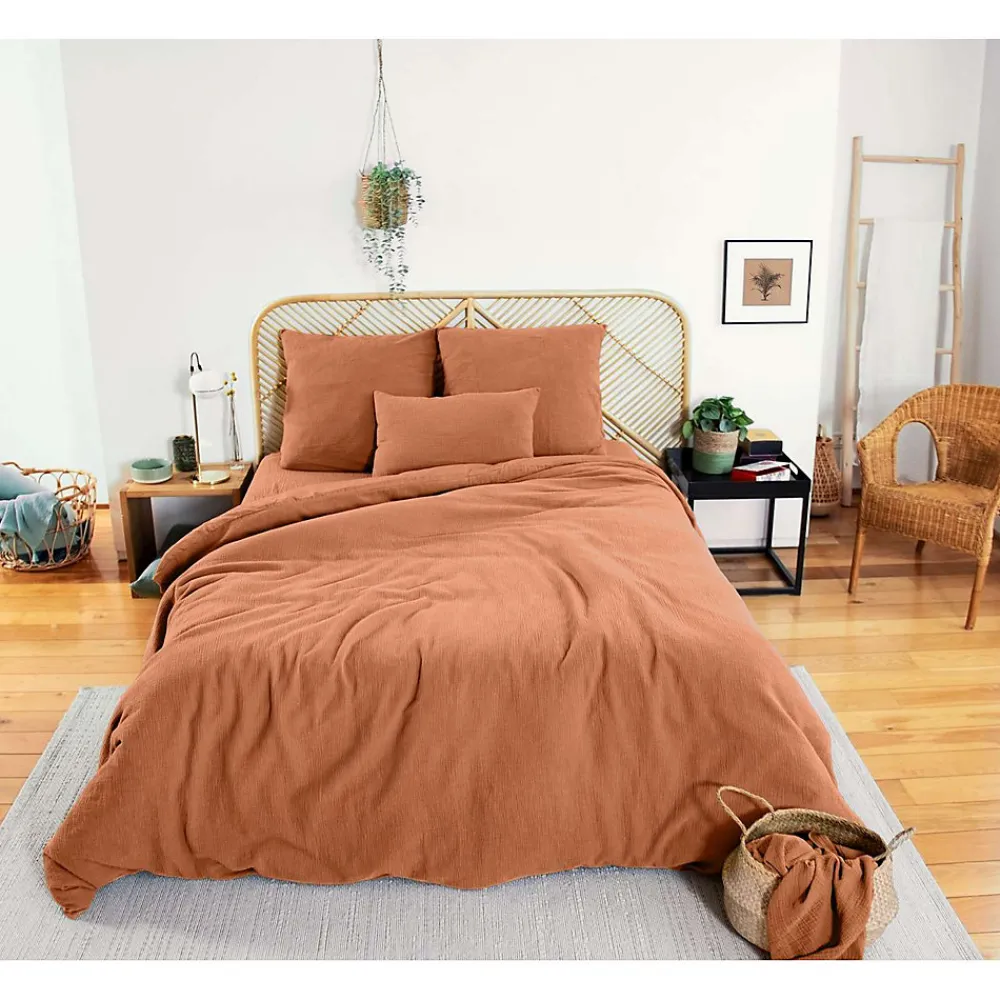 Parure de lit - Double gaze de coton>Côté Déco Discount