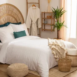 Parure de lit - percale - blanc - 260x240 cm - Atmosphera>Atmosphera Créateur D'Intérieur Hot