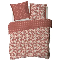 Parure de lit 2 personnes floral à franges en coton 240x220cm><noscript><img width=