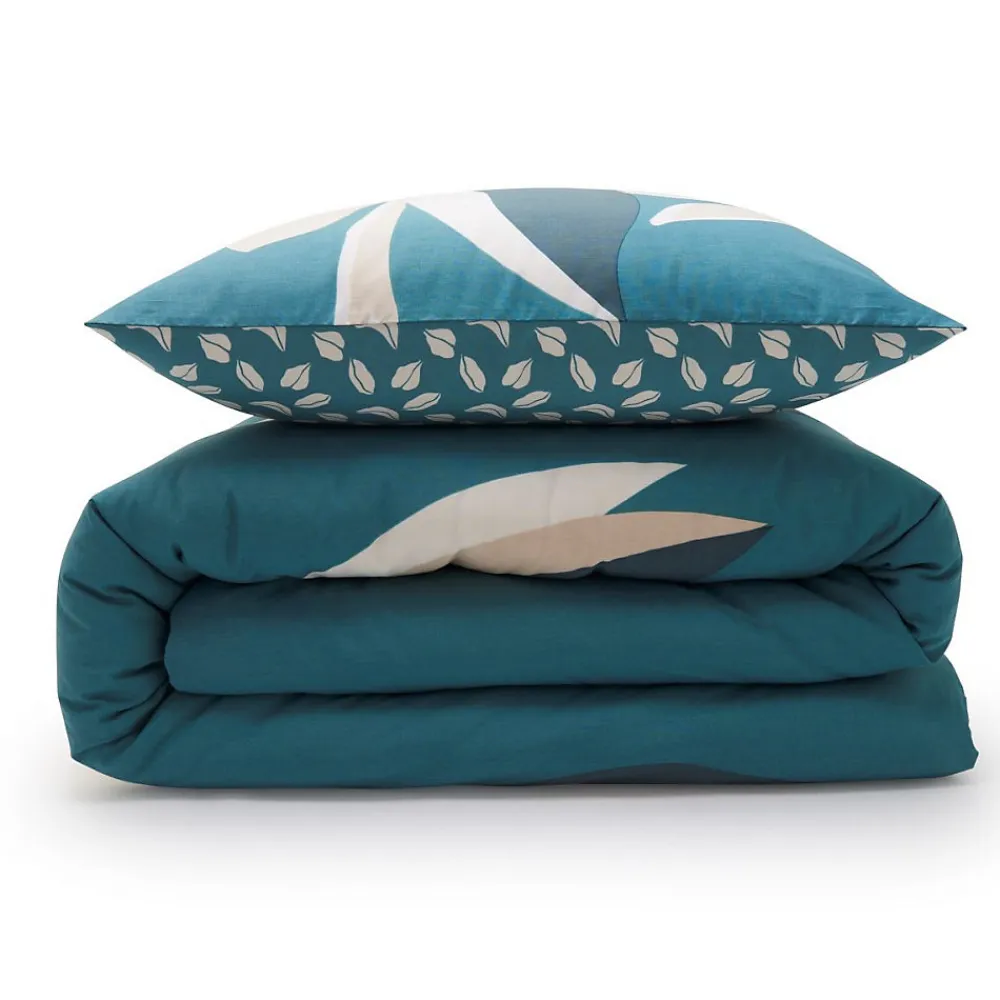 Parure de lit 2 personnes tropical réversible feuilles 240x220cm>Future Home Clearance