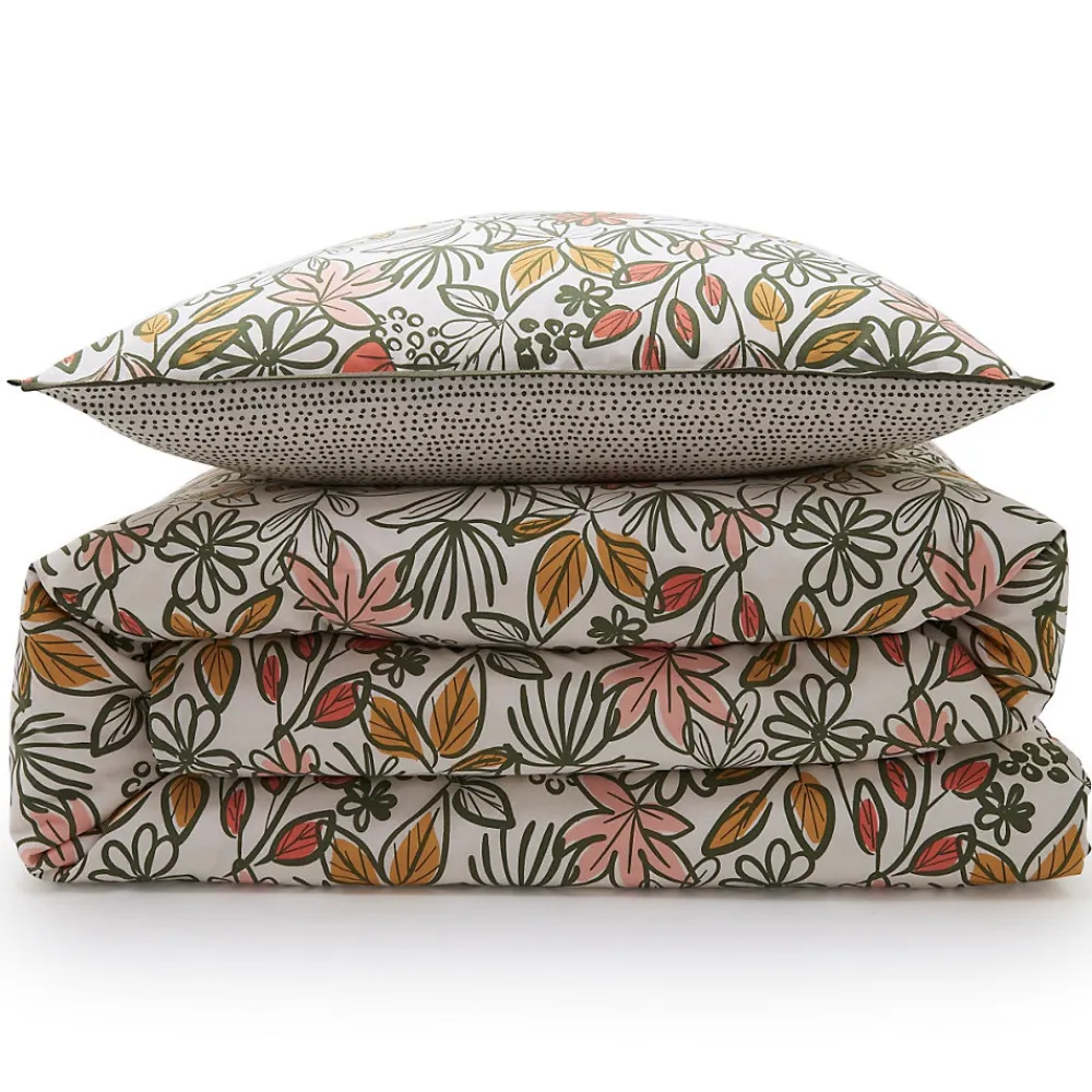 Parure de lit 2 personnes fleurie réversible à pois 260x240cm>Future Home New